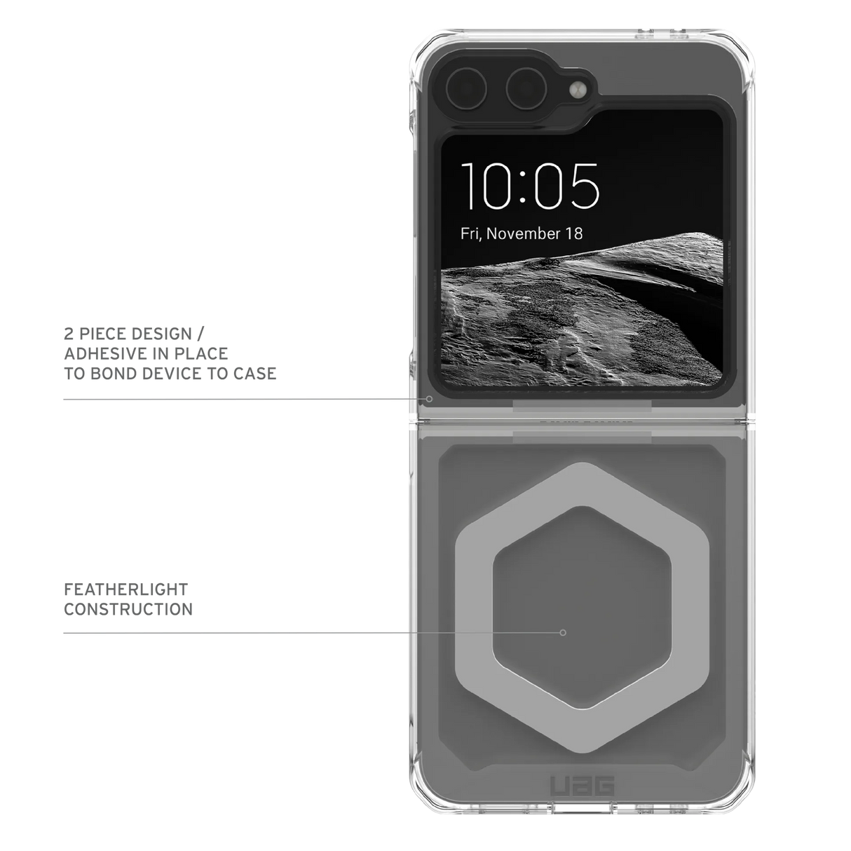 เคส UAG รุ่น Plyo - Galaxy Z Flip 6 - สี Ice/Silver