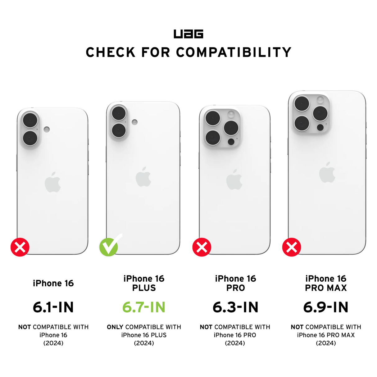 เคส UAG รุ่น Essential Armor Magsafe - iPhone 16 Plus - สี Black