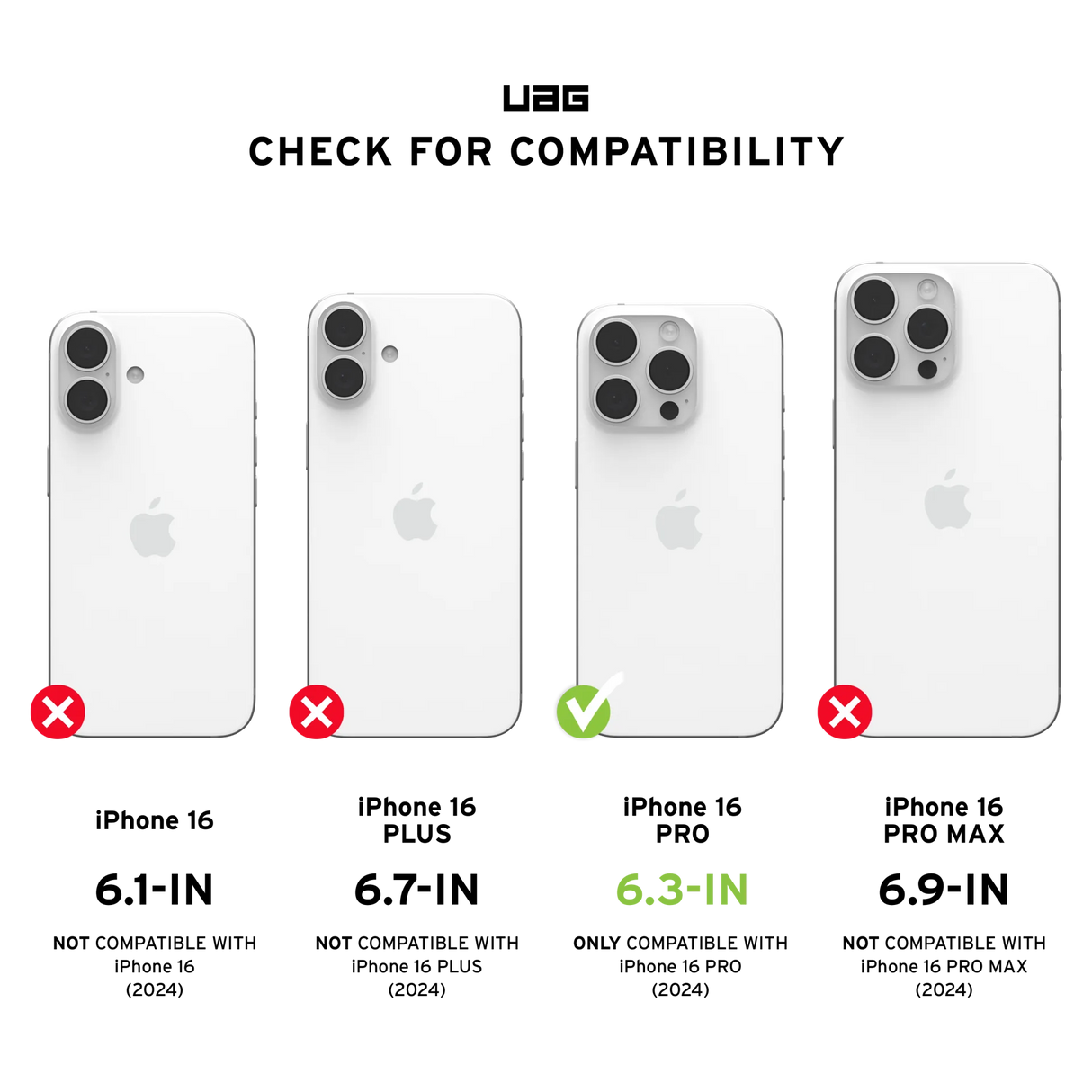 UAG รุ่น Pathfinder Magsafe – เคส iPhone 16 Pro – สี White