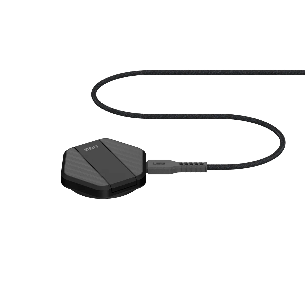 แท่นชาร์จไร้สายพร้อมขาตั้ง UAG รุ่น Portable Wireless Charging Pad – สี Carbon Fiber Black