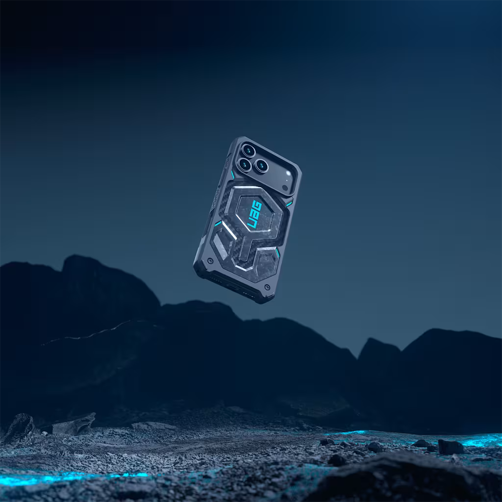 UAG รุ่น Monarch Pro - เคส iPhone 17 Pro Max – สี Forged Carbon Fiber/Blue (Limited Edition)