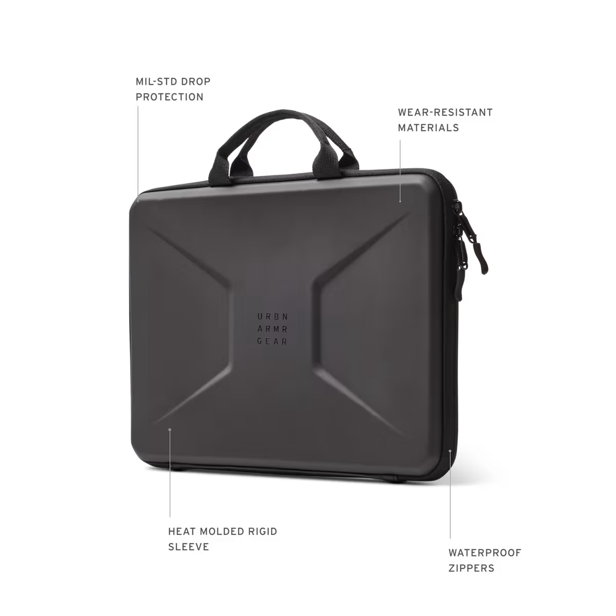 UAG รุ่น Civilian Shock Sleeve with Handle Sleeve (L) - กระเป๋ากันกระแทก ขนาด 16" - สี Black