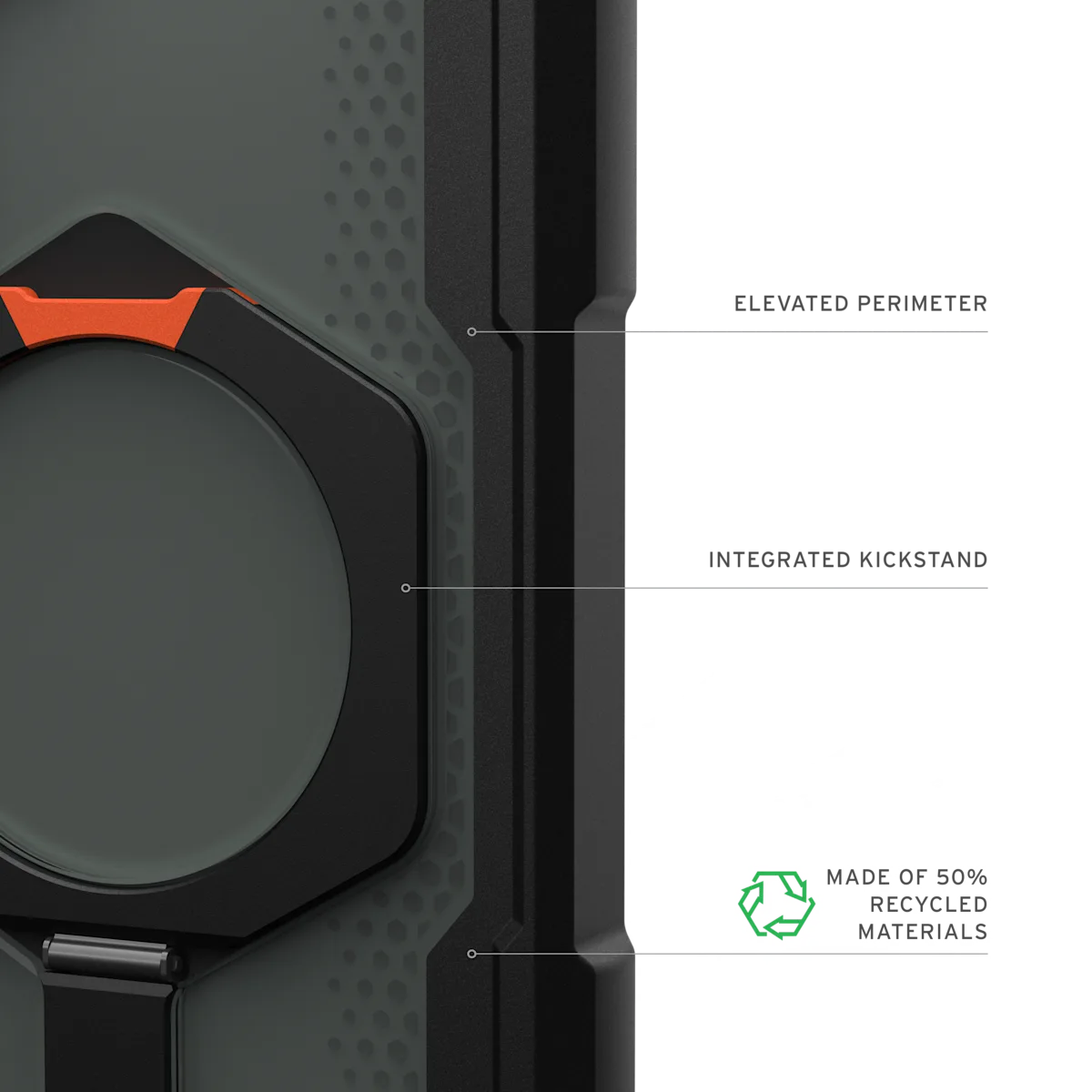 UAG รุ่น Plasma XTE with Magnetic - เคส Galaxy S25 Plus - สี Black/Orange