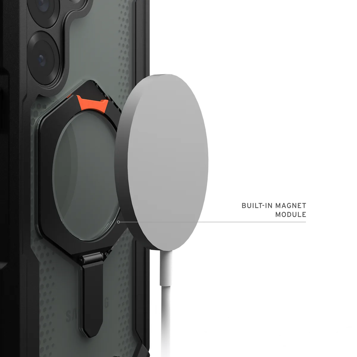 UAG รุ่น Plasma XTE with Magnetic - เคส Galaxy S25 - สี Black/Orange