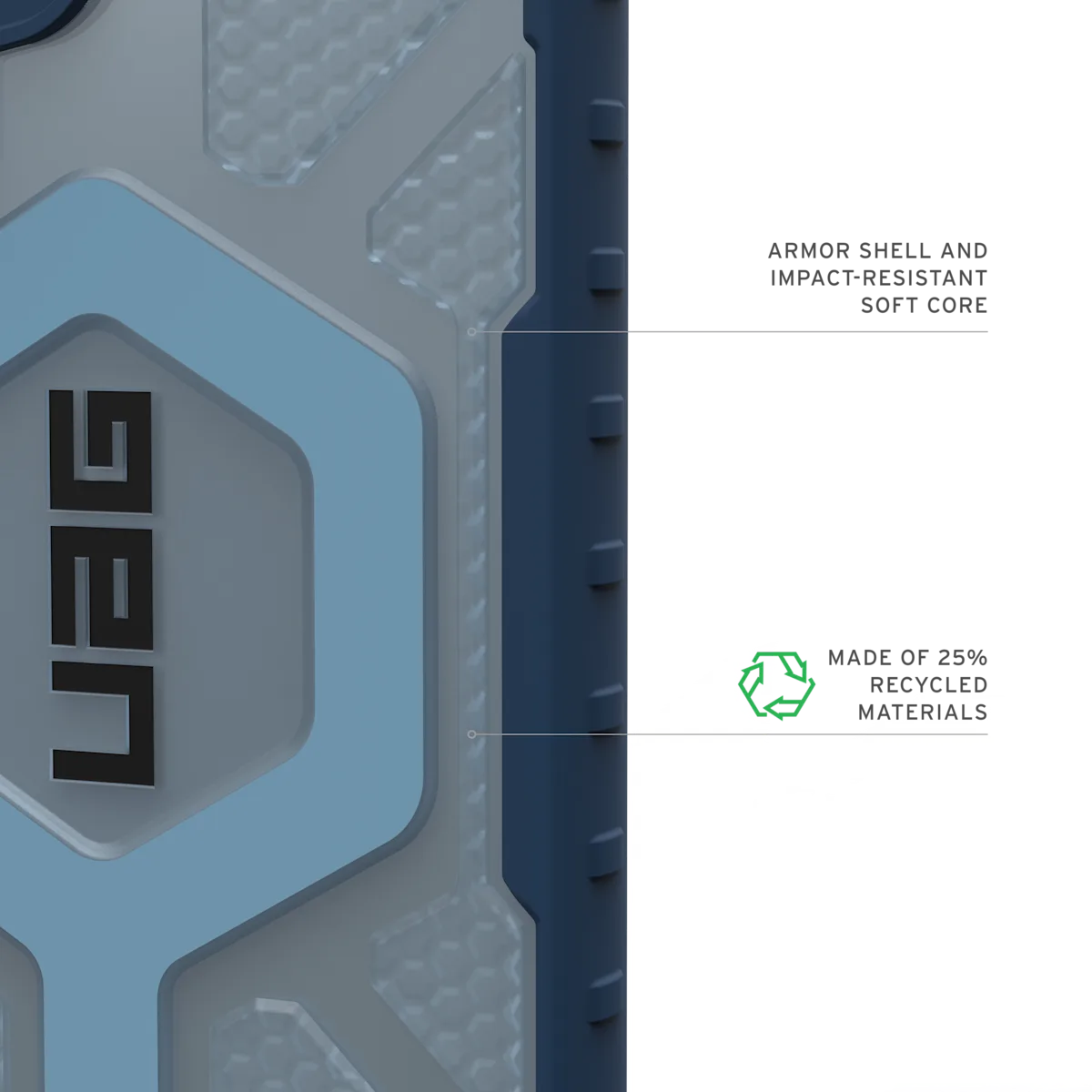 UAG รุ่น Pathfinder Clear with Magnetic Bundle - เคส Galaxy S25 Ultra - สี Blues/Lanyard