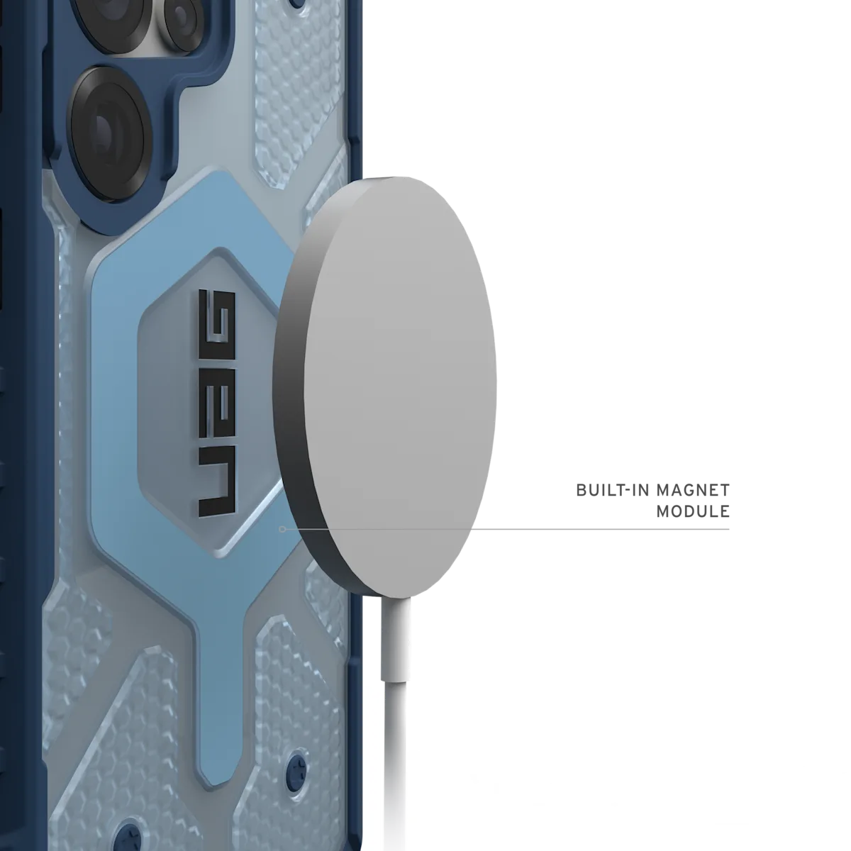 UAG รุ่น Pathfinder Clear with Magnetic Bundle - เคส Galaxy S25 Ultra - สี Blues/Lanyard