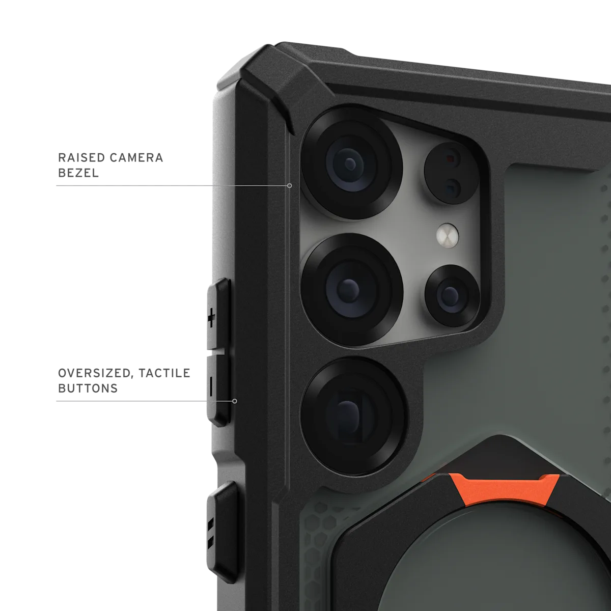 UAG รุ่น Plasma XTE with Magnetic - เคส Galaxy S25 Ultra - สี Black/Orange