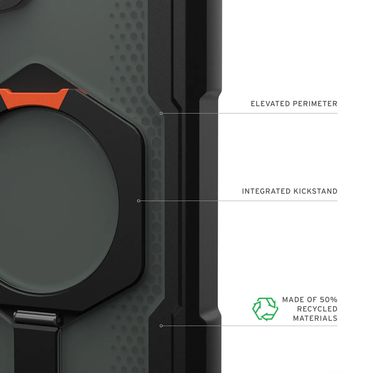 UAG รุ่น Plasma XTE with Magnetic - เคส Galaxy S25 Ultra - สี Black/Orange