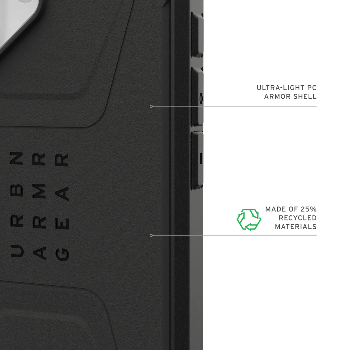 UAG รุ่น Civilian (Magsafe) - เคส iPhone 17 - สี Black