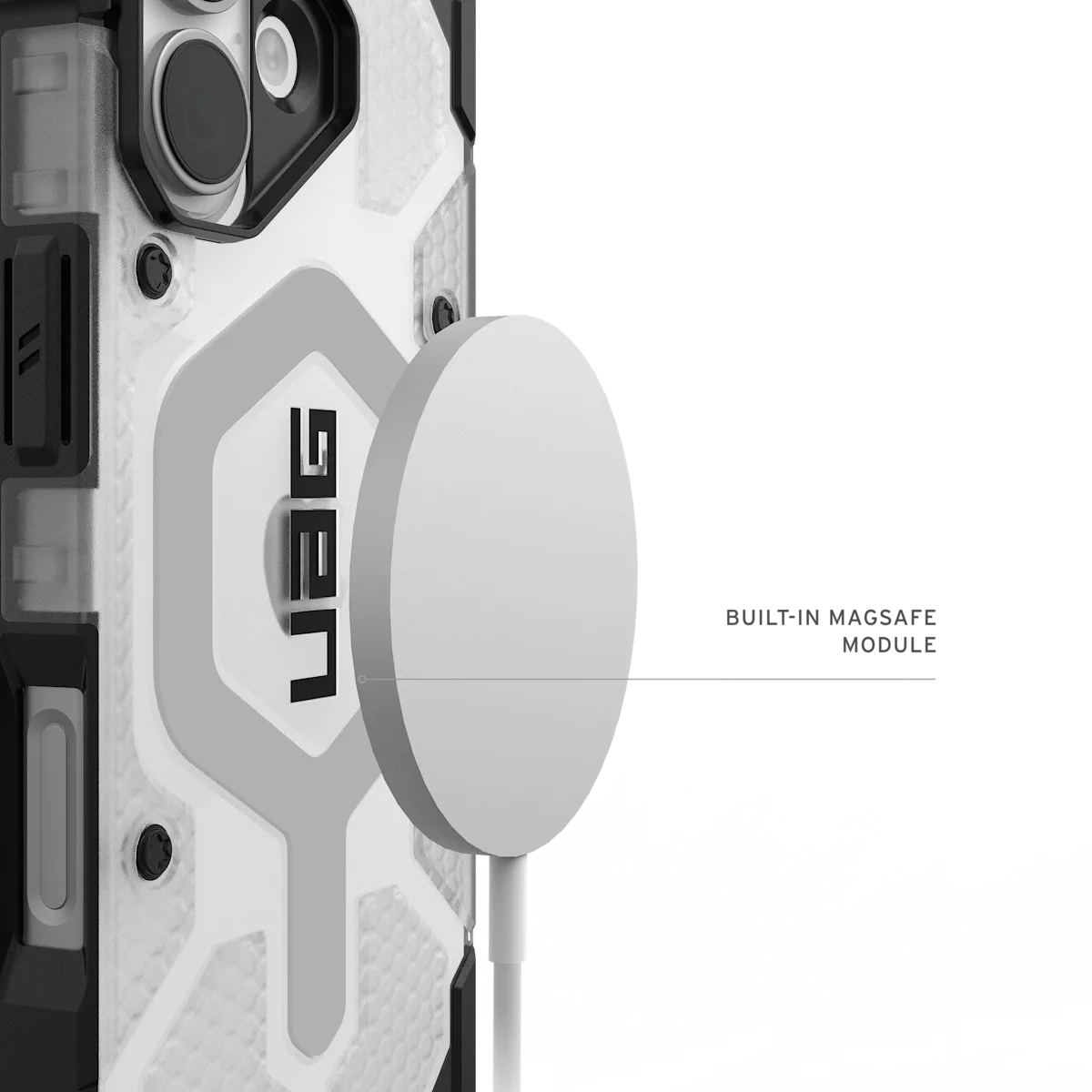 UAG รุ่น Pathfinder Clear (Magsafe) - เคส iPhone 17 - สี Ice/Silver