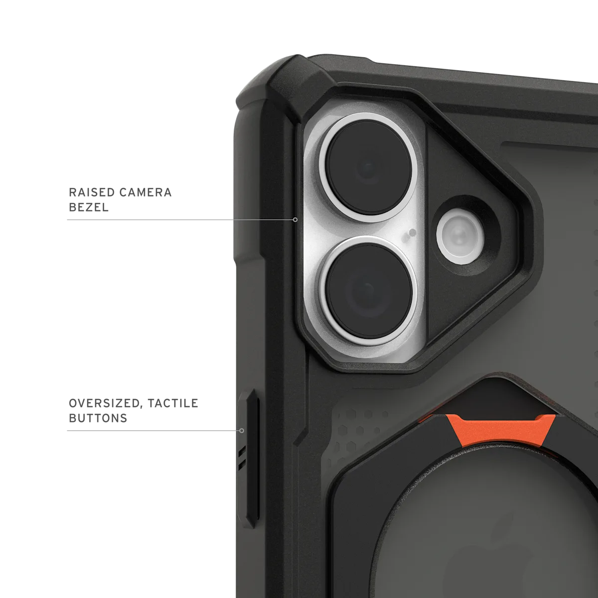 UAG รุ่น Plasma XTE (Magsafe) - เคส iPhone 17 - สี Black/Pop Orange