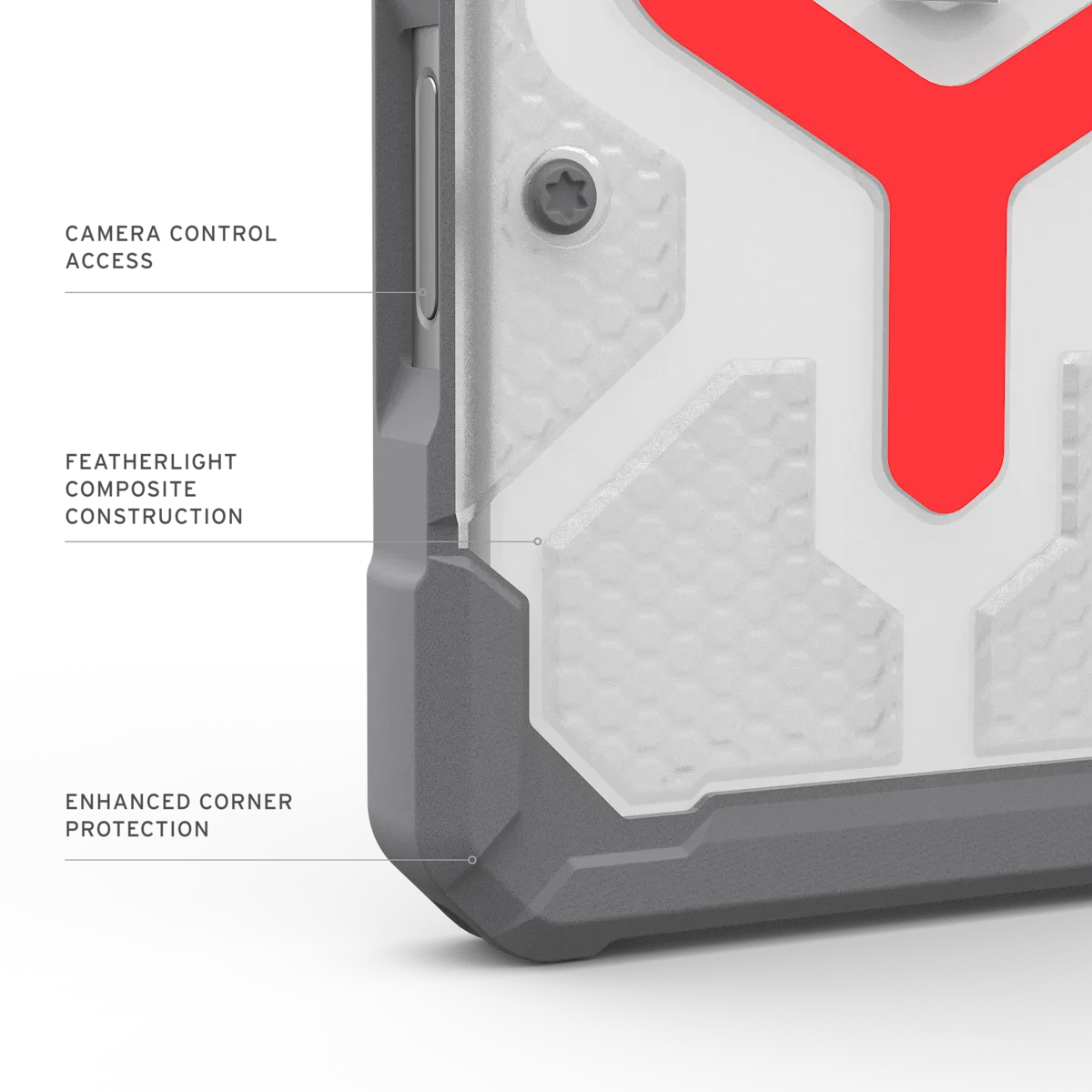 UAG รุ่น Pathfinder Clear (Magsafe) - เคส iPhone 17 Pro Max - สี Active Lava/Lanyard