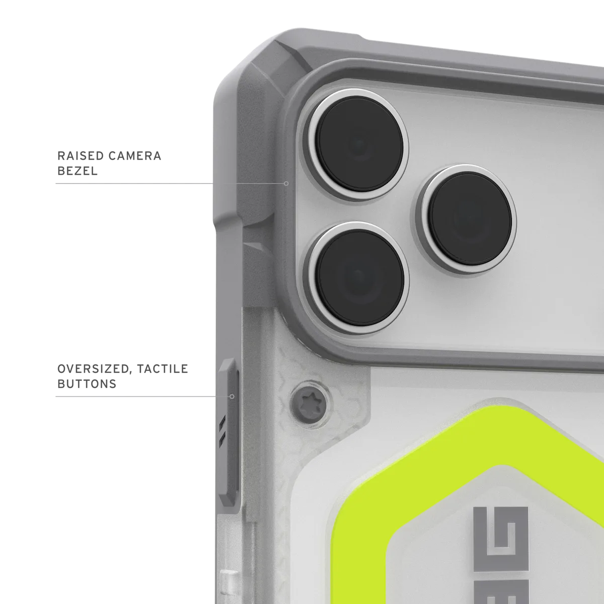 UAG รุ่น Pathfinder Clear (Magsafe) - เคส iPhone 17 Pro Max - สี Active Neon
