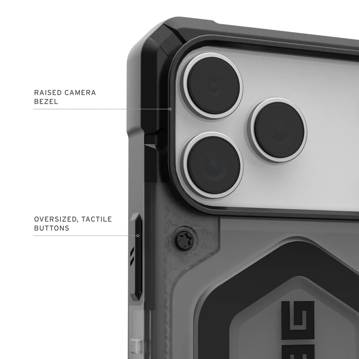 UAG รุ่น Pathfinder Clear (Magsafe) - เคส iPhone 17 Pro Max - สี Ash/Black