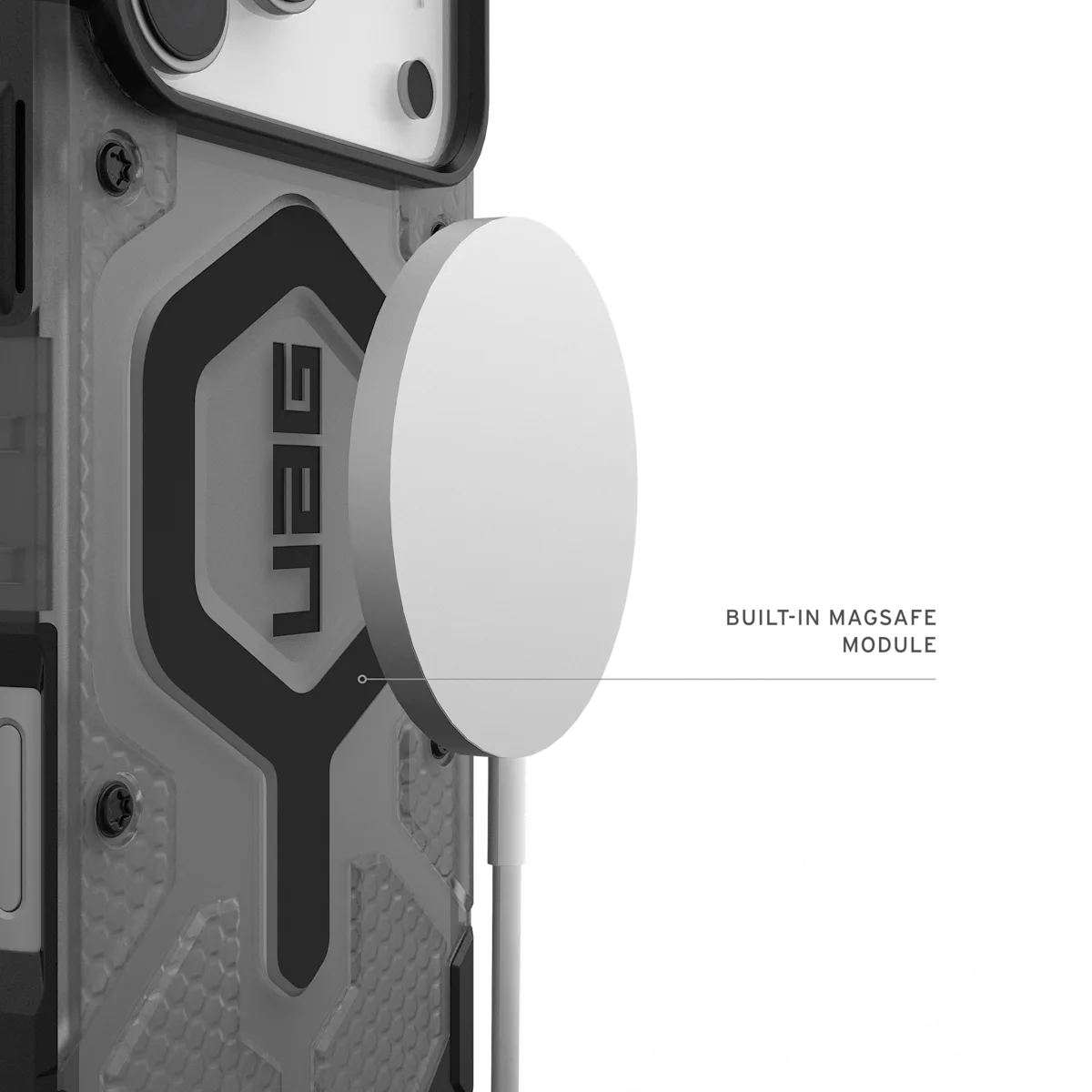 UAG รุ่น Pathfinder Clear (Magsafe) - เคส iPhone 17 Pro Max - สี Ash/Black