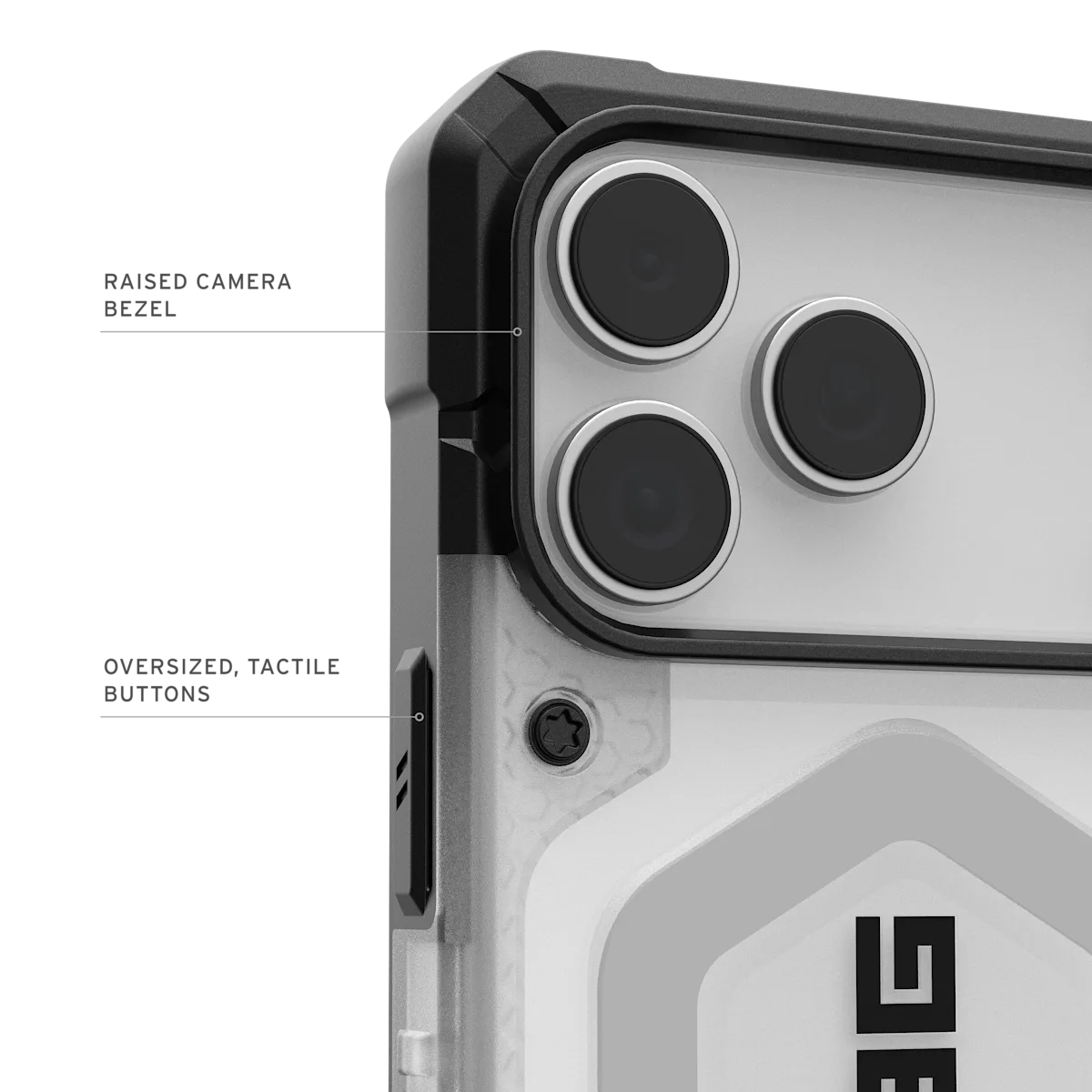 UAG รุ่น Pathfinder Clear (Magsafe) - เคส iPhone 17 Pro Max - สี Ice/Silver