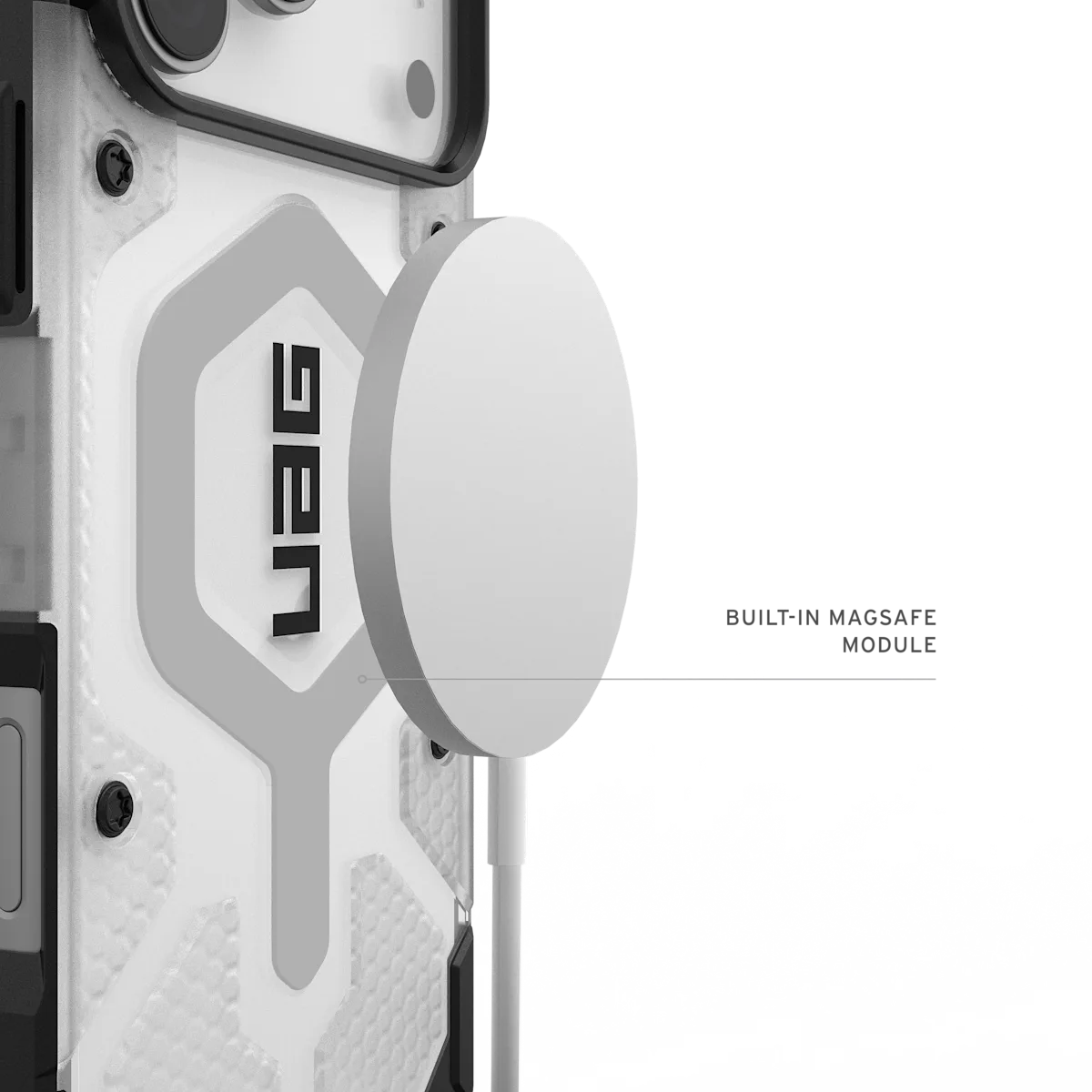 UAG รุ่น Pathfinder Clear (Magsafe) - เคส iPhone 17 Pro Max - สี Ice/Silver