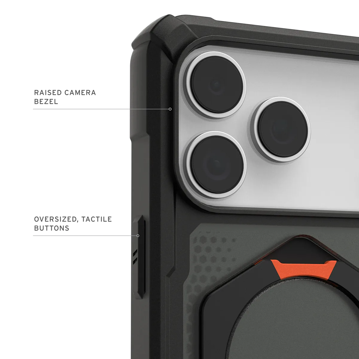 UAG รุ่น Plasma XTE (Magsafe) - เคส iPhone 17 Pro Max - สี Black/Pop Orange