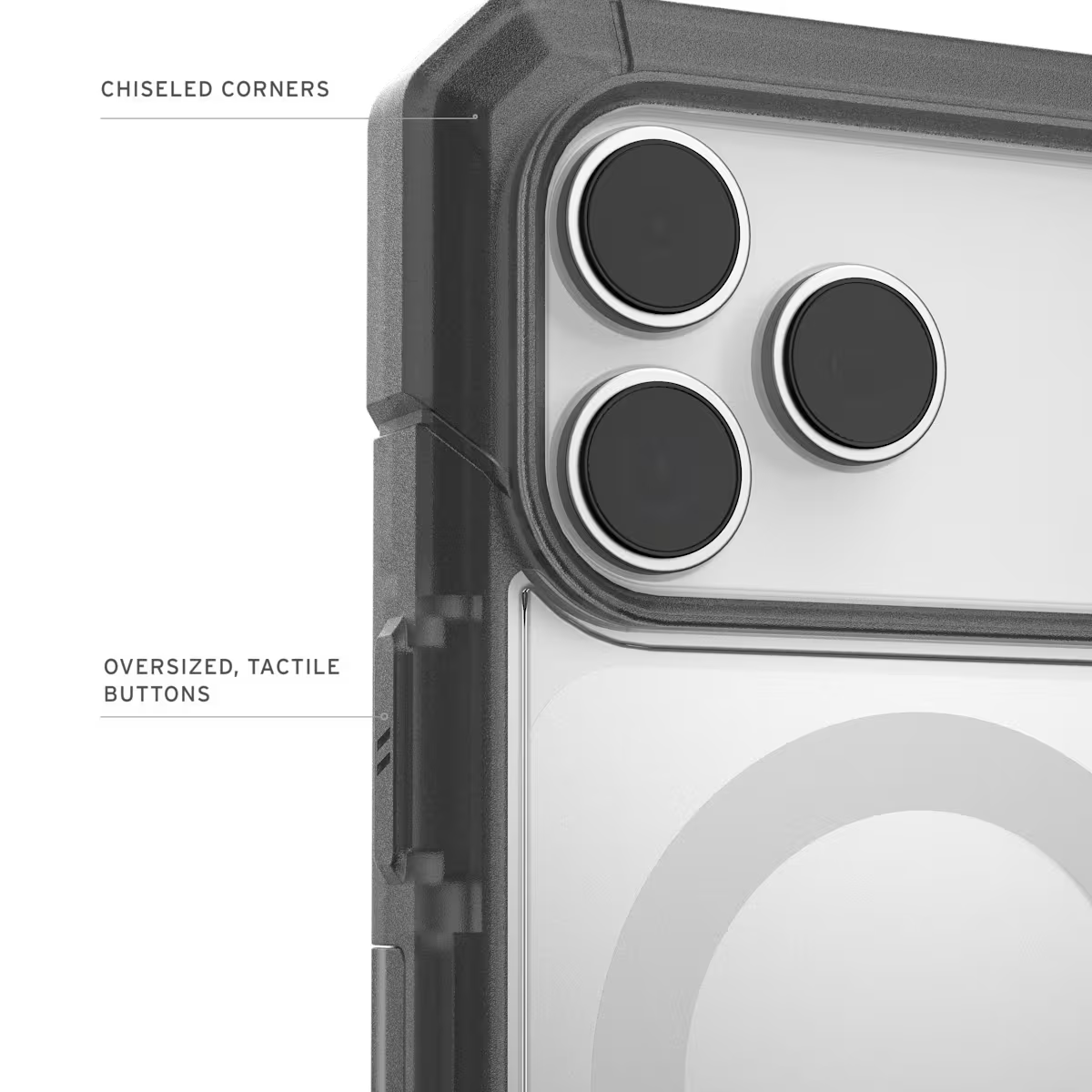 UAG รุ่น Trooper (Magsafe) - เคส iPhone 17 Pro Max - สี Clear/Ash