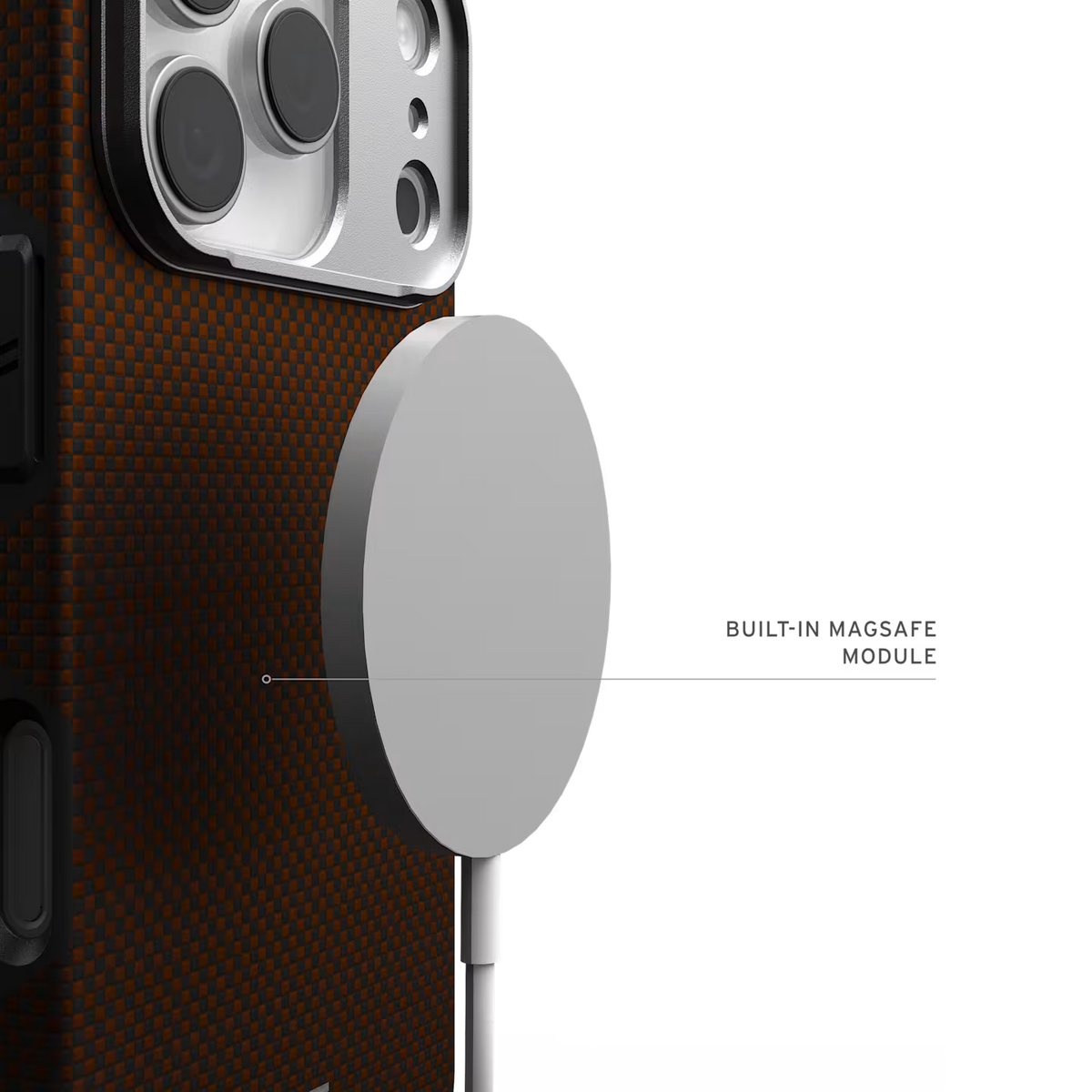 UAG รุ่น Fibr Armr (Magsafe) - เคส iPhone 17 Pro - สี Orange/Charcoal