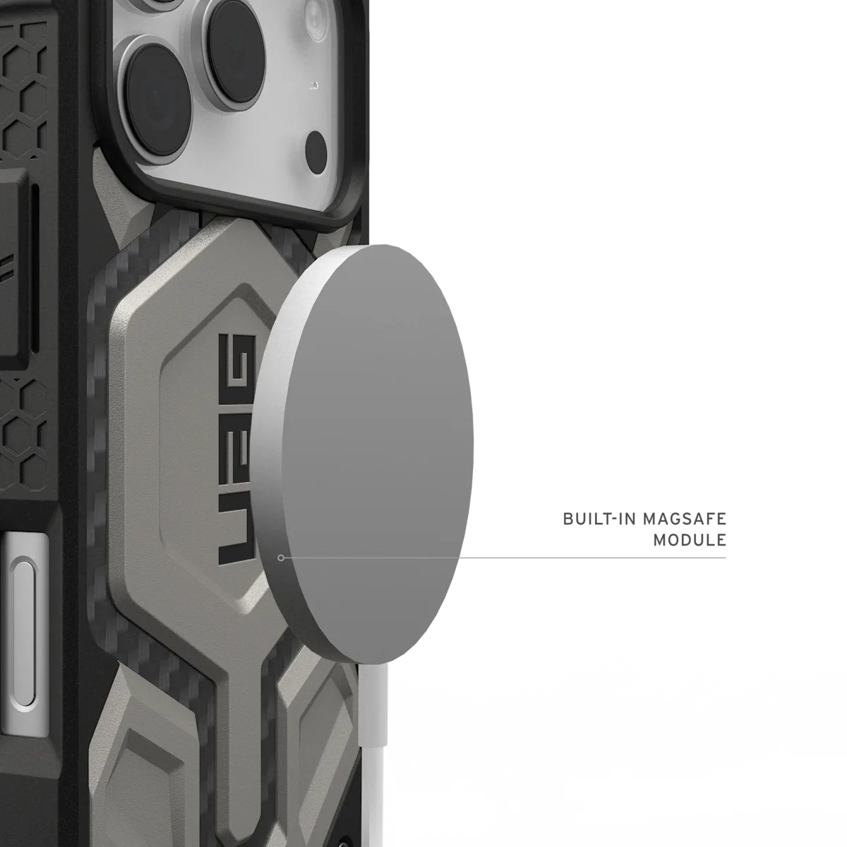 UAG รุ่น Monarch Pro - เคส iPhone 17 Pro - สี Titanium