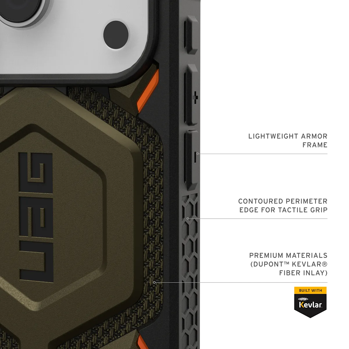 UAG รุ่น Monarch Pro - เคส iPhone 17 Pro - สี Kevlar Element Green