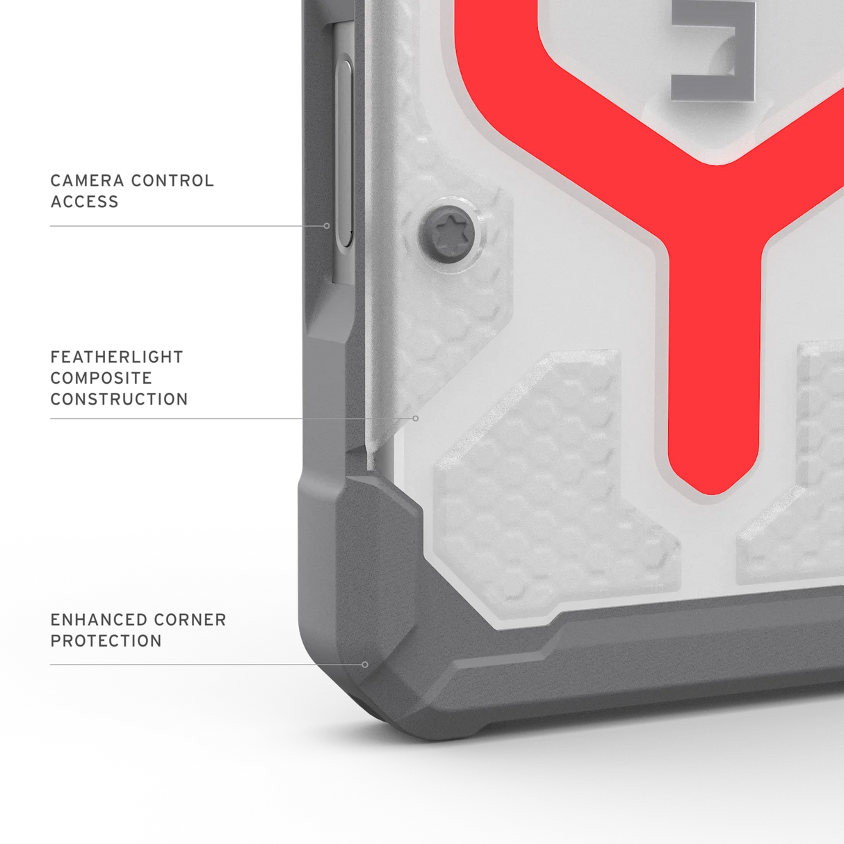 UAG รุ่น Pathfinder Clear (Magsafe) - เคส iPhone 17 Pro - สี Active Lava/Lanyard