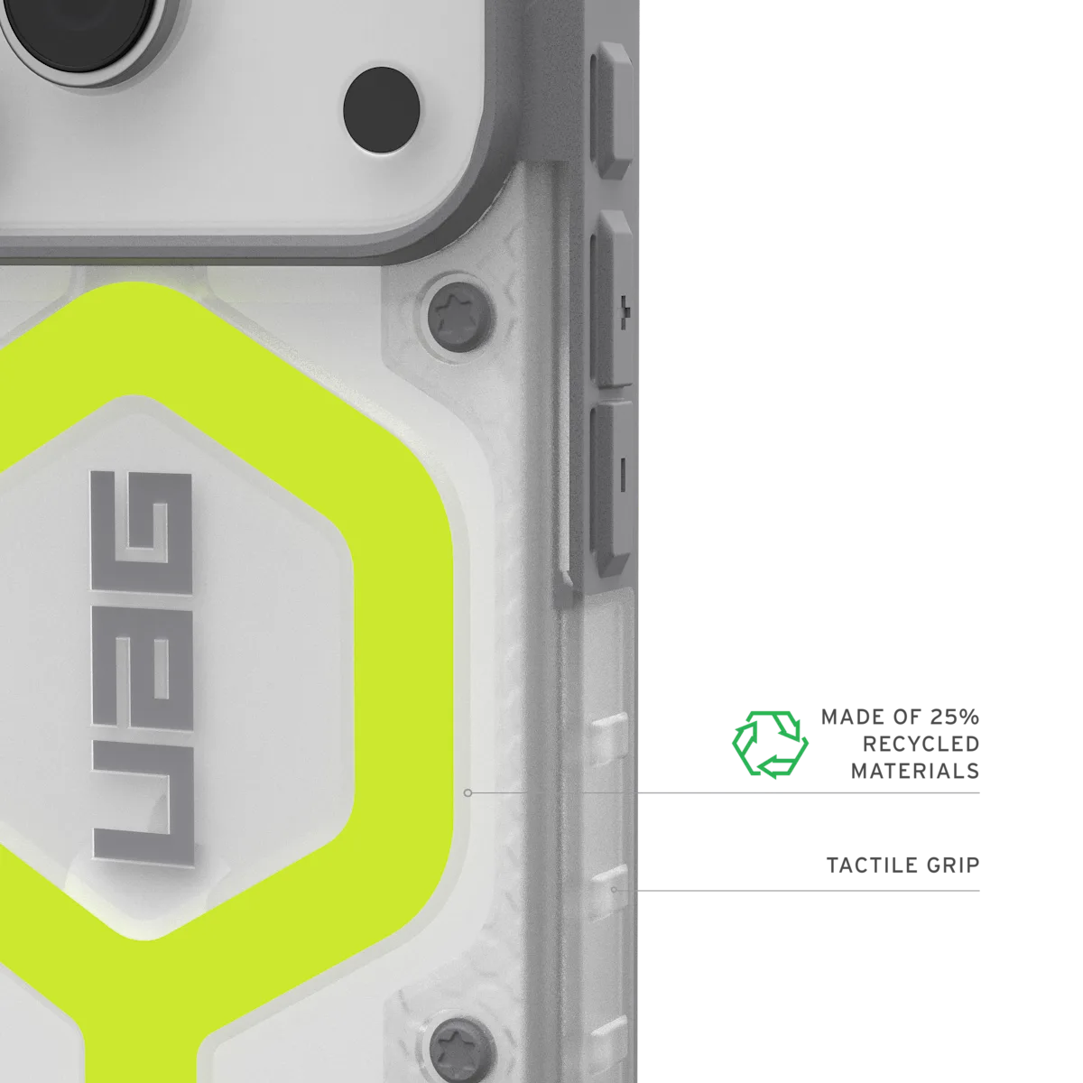 UAG รุ่น Pathfinder Clear (Magsafe) - เคส iPhone 17 Pro - สี Active Neon