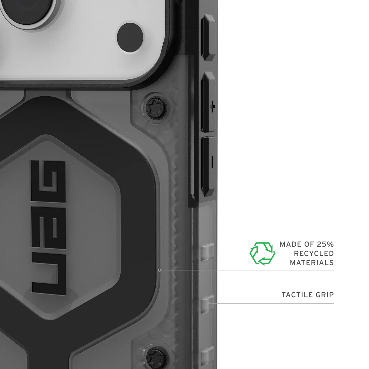 UAG รุ่น Pathfinder Clear (Magsafe) - เคส iPhone 17 Pro - สี Ash/Black