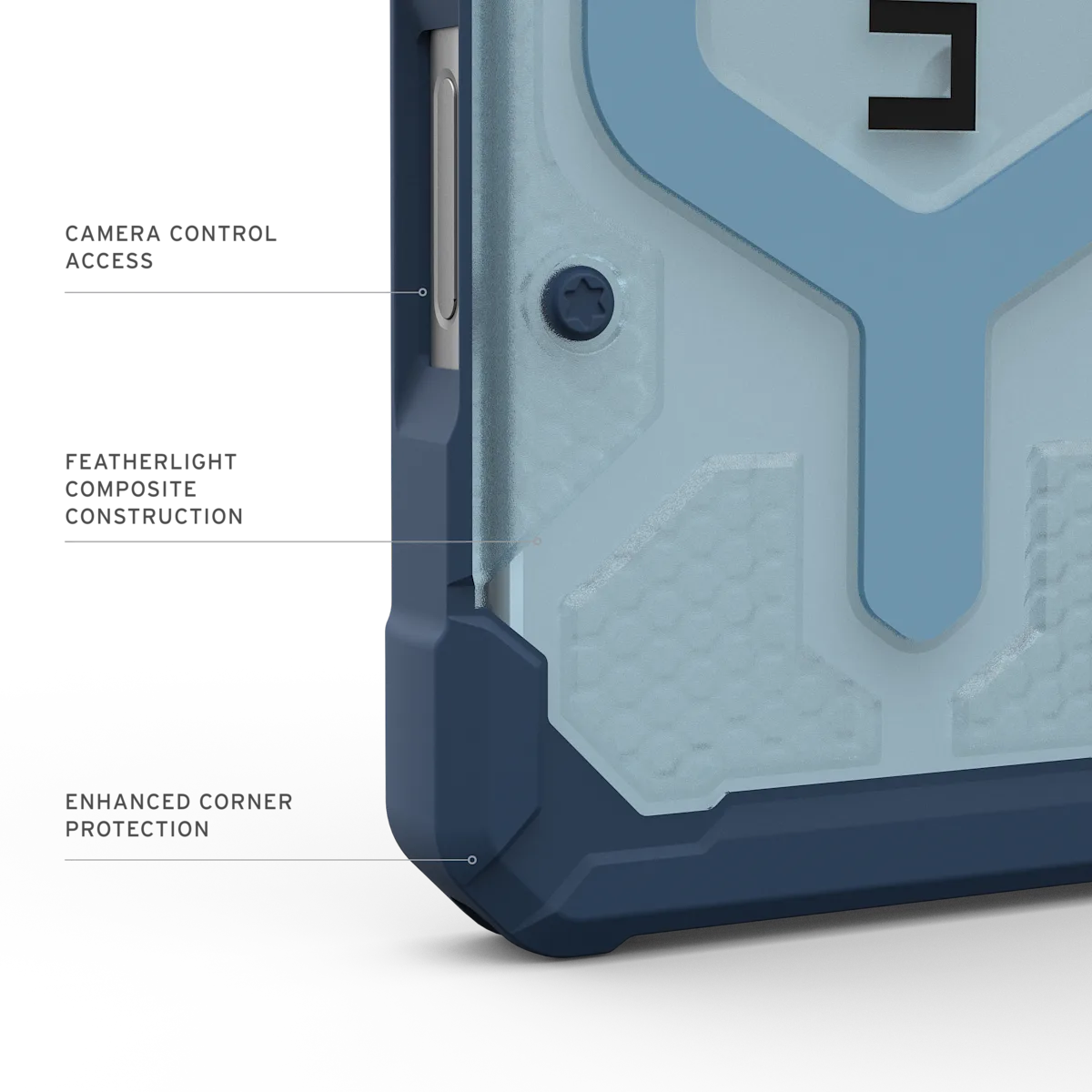 UAG รุ่น Pathfinder Clear (Magsafe) - เคส iPhone 17 Pro - สี Blues/Lanyard
