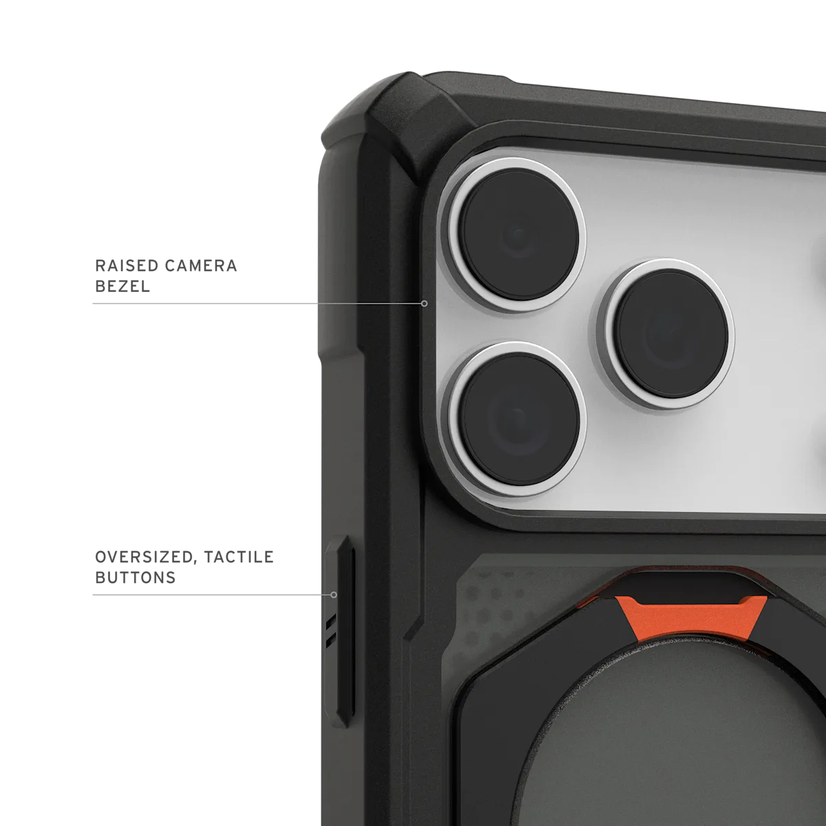 UAG รุ่น Plasma XTE (Magsafe) - เคส iPhone 17 Pro - สี Black/Pop Orange