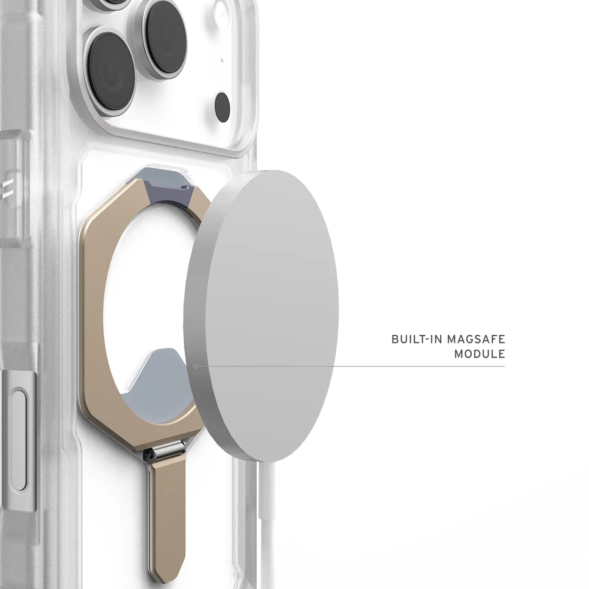 UAG รุ่น Plasma XTE (Magsafe) - เคส iPhone 17 Pro - สี Clear/Titanium
