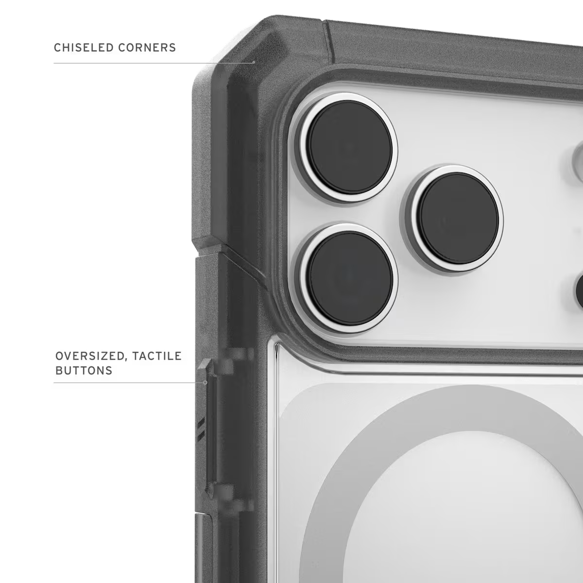 UAG รุ่น Trooper (Magsafe) - เคส iPhone 17 Pro - สี Clear/Ash