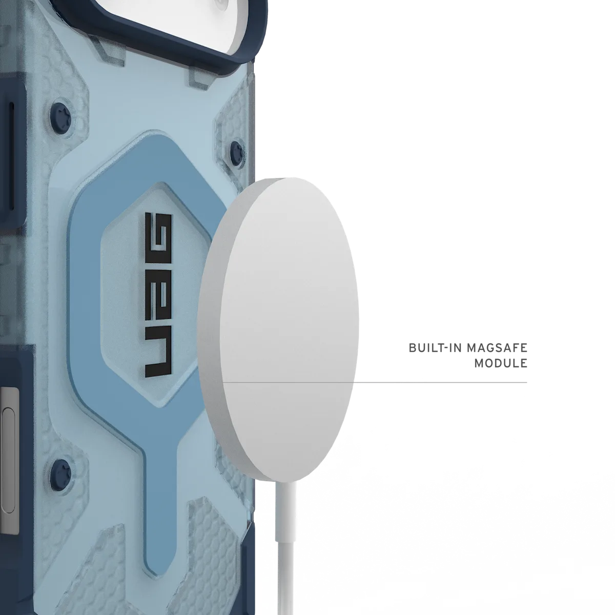 UAG รุ่น Pathfinder Clear (Magsafe) - เคส iPhone Air - สี Blues/Lanyard