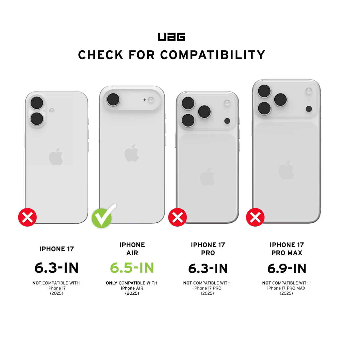 UAG รุ่น Plyo Pro - เคส iPhone Air - สี Ice/White