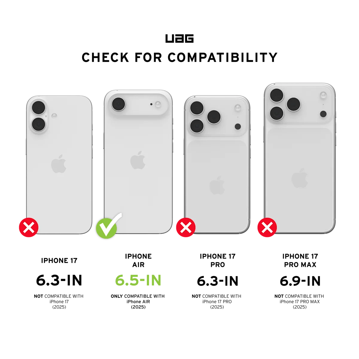 UAG รุ่น Plasma XTE (Magsafe) - เคส iPhone Air - สี Ash/Titanium
