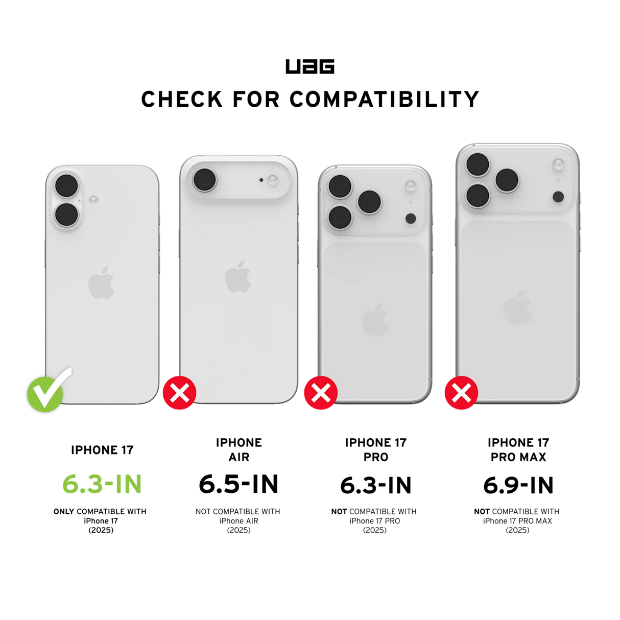 UAG รุ่น Plasma XTE (Magsafe) - เคส iPhone 17 - สี Black/Pop Orange