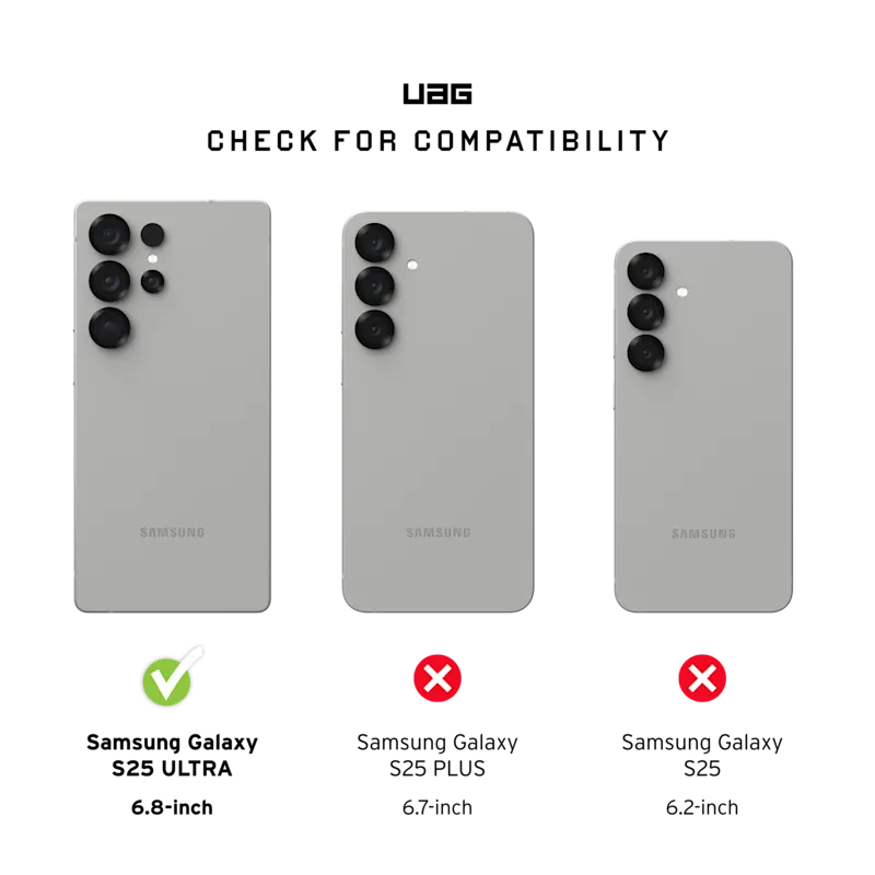 UAG รุ่น Civilian with Magnetic - เคส Galaxy S25 Ultra - สี Black