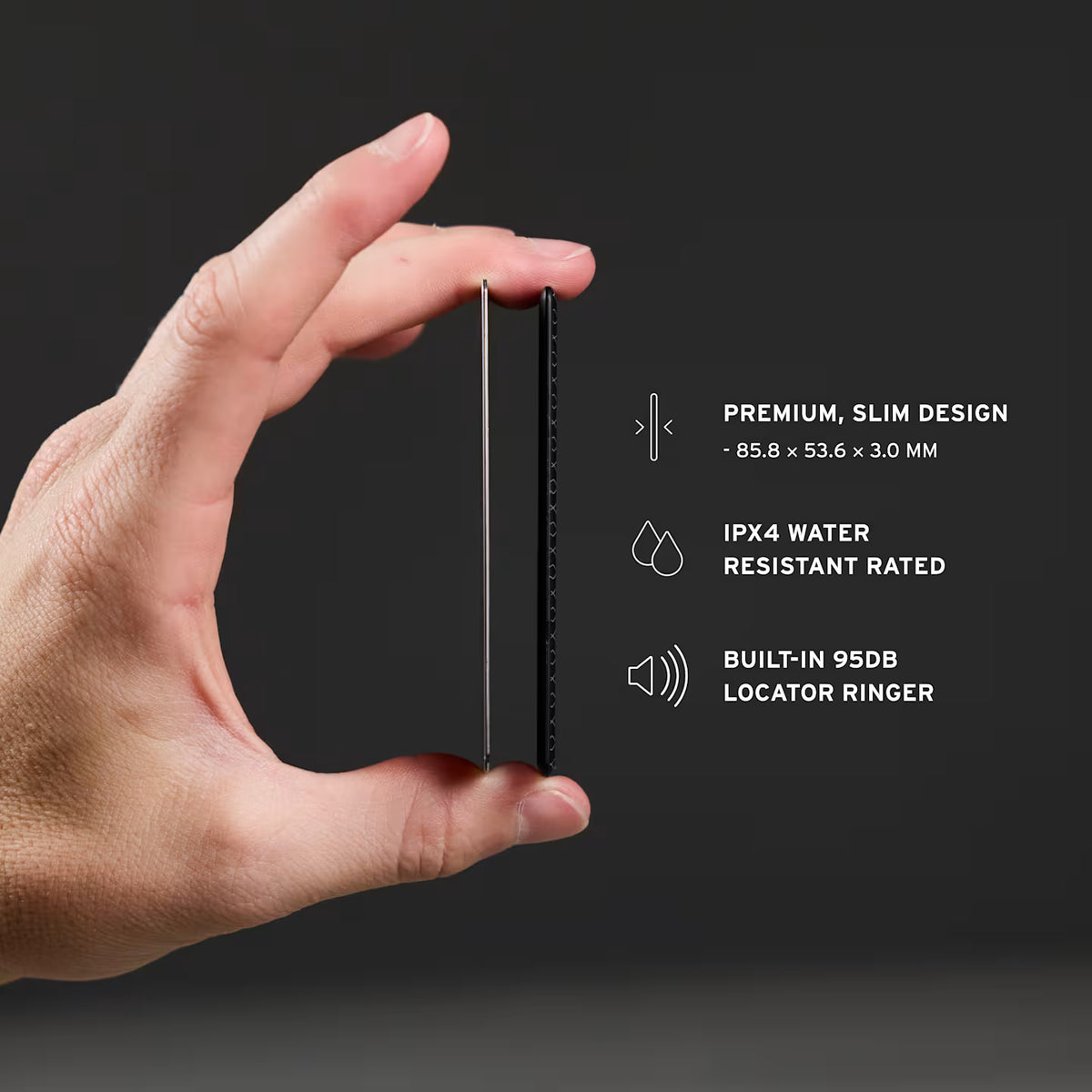 UAG รุ่น Metropolis Wallet with Tracker Card - ที่เก็บบัตรติดหลังมือถือ - สี Kevlar Black