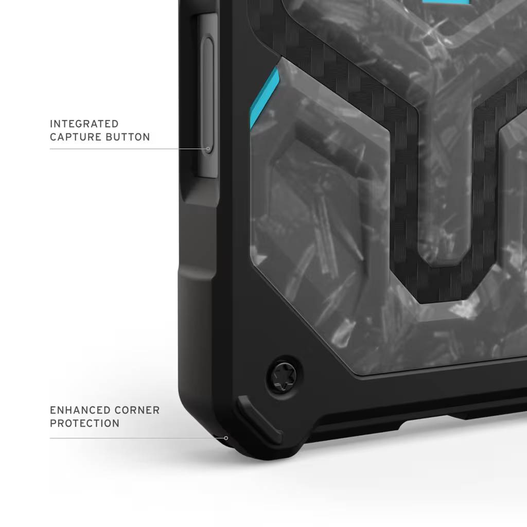 UAG รุ่น Monarch Pro - เคส iPhone 17 Pro Max – สี Forged Carbon Fiber/Blue (Limited Edition)