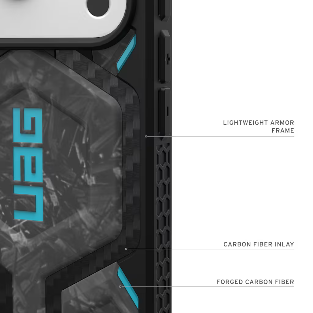 UAG รุ่น Monarch Pro - เคส iPhone 17 Pro – สี Forged Carbon Fiber/Blue (Limited Edition)