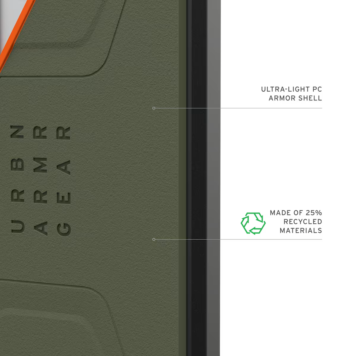 UAG รุ่น Civilian (Magnetic) - เคส Galaxy S26 Ultra - สี Olive Drab/Orange