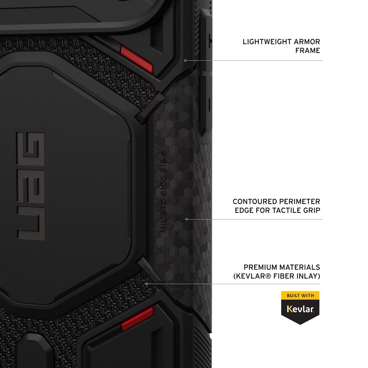 UAG รุ่น Monarch Pro (Cap) - เคส iPhone 17 Pro Max / 18 Pro Max - สี Kevlar Black