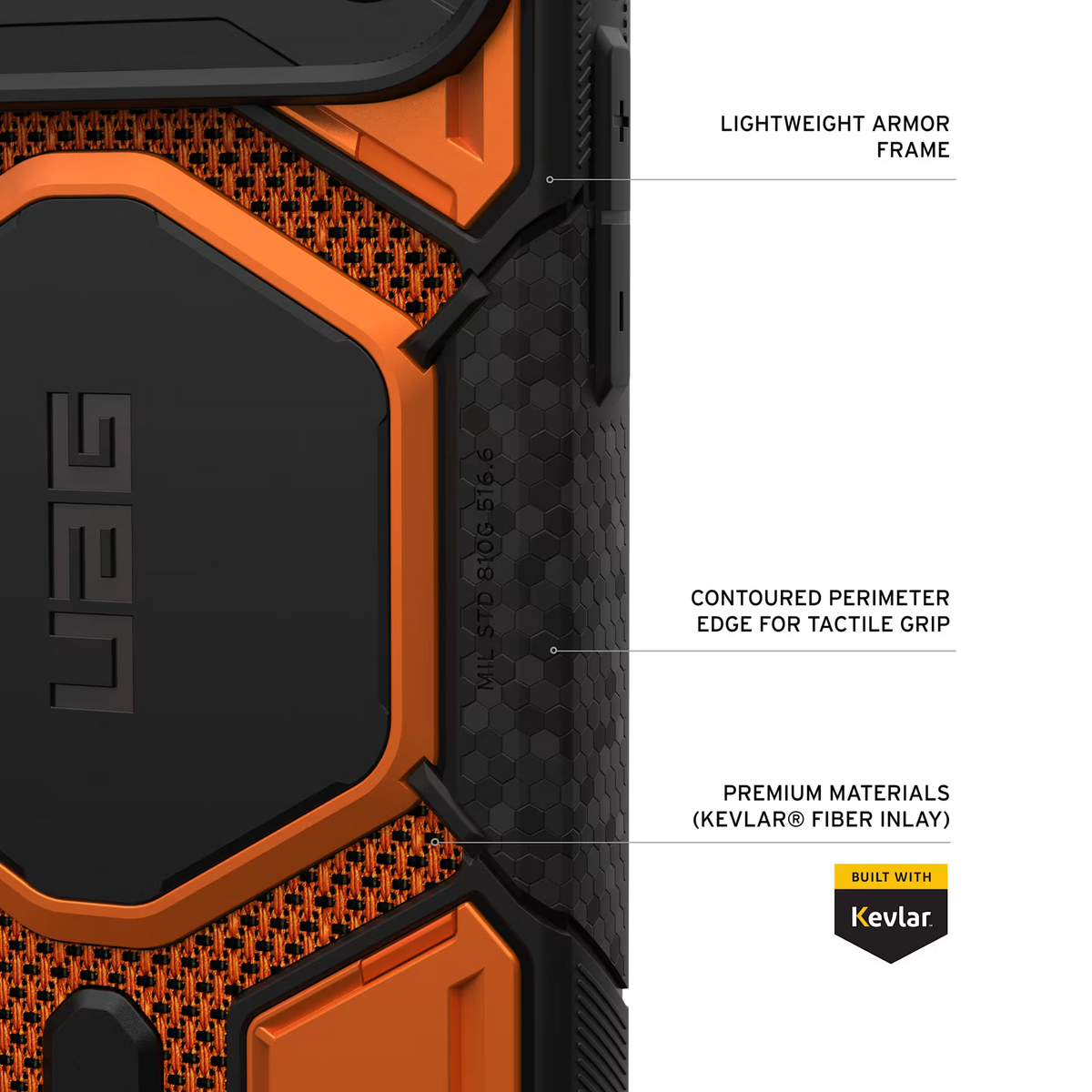 UAG รุ่น Monarch Pro (Cap) - เคส iPhone 17 Pro Max / 18 Pro Max - สี Kevlar Burnt Orange