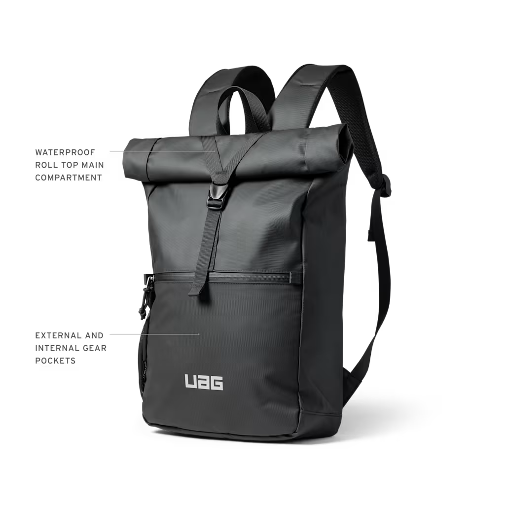 UAG รุ่น DRYOUT® Rolltop Backpack 18L – กระเป๋าเป้ – สี Black