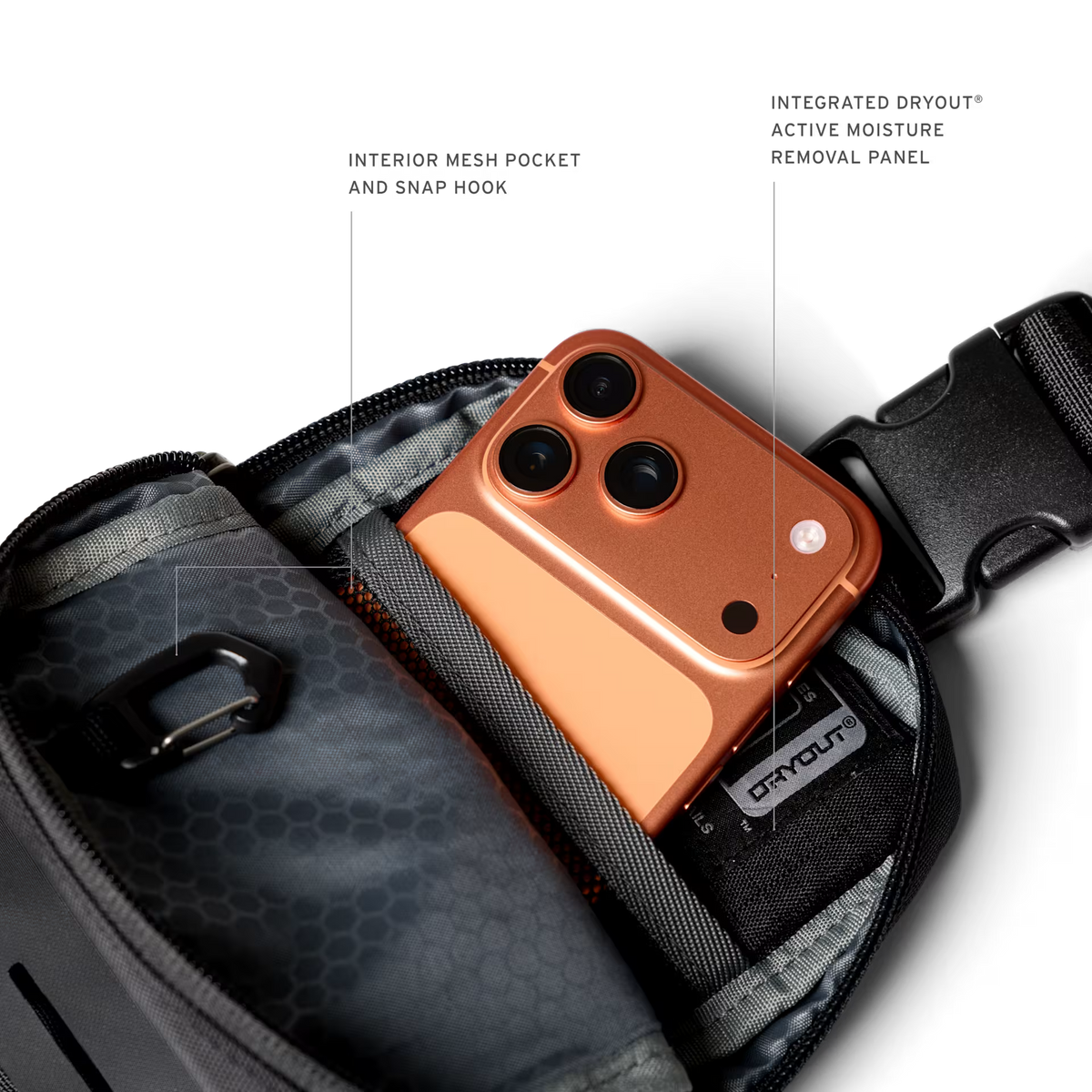 UAG รุ่น DRYOUT® Crossbody Sling – กระเป๋าคาดอก – สี Black