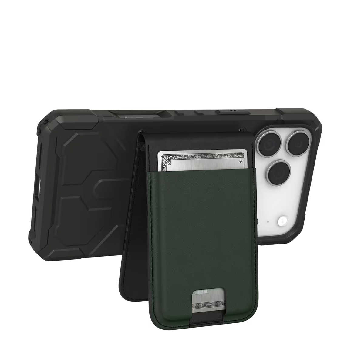 UAG รุ่น Metropolis Wallet - ที่เก็บบัตรติดหลังมือถือ - สี Olive (PU)