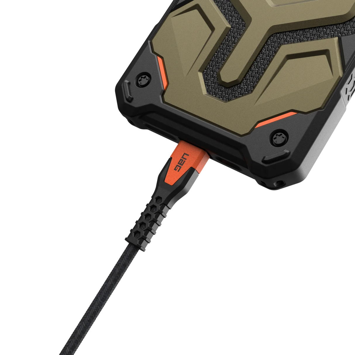สายชาร์จ UAG รุ่น Rugged Kevlar USB C-to-USB C Cable ความยาว 1.5 เมตร - สี Black/Orange