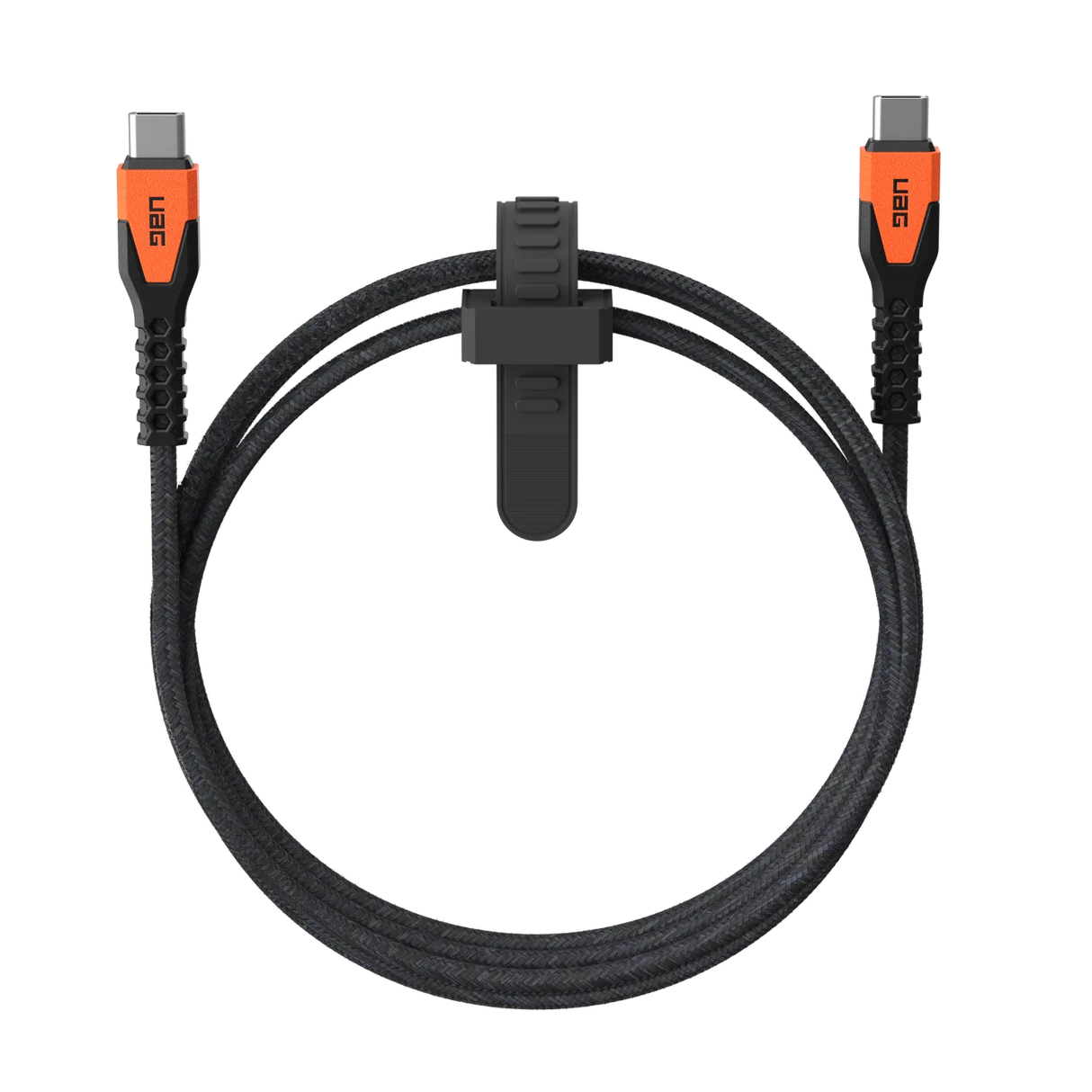 สายชาร์จ UAG รุ่น Rugged Kevlar USB C-to-USB C Cable ความยาว 1.5 เมตร - สี Black/Orange