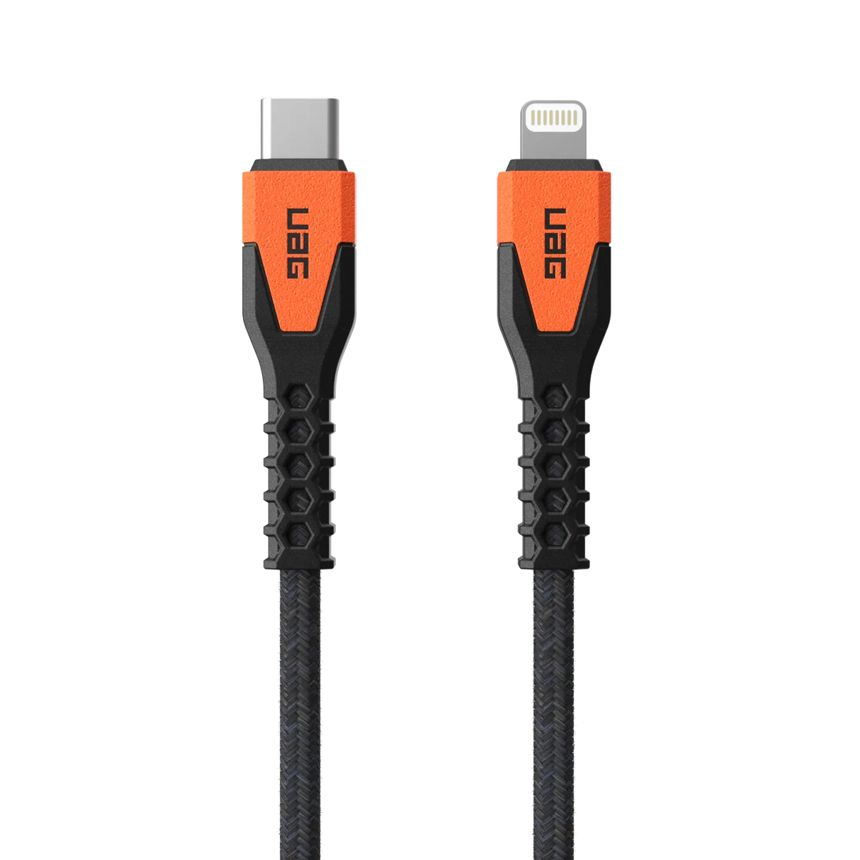 สายชาร์จ UAG รุ่น Rugged Kevlar USB C-to-Lightning Cable ความยาว 1.5 เมตร - สี Black/Orange